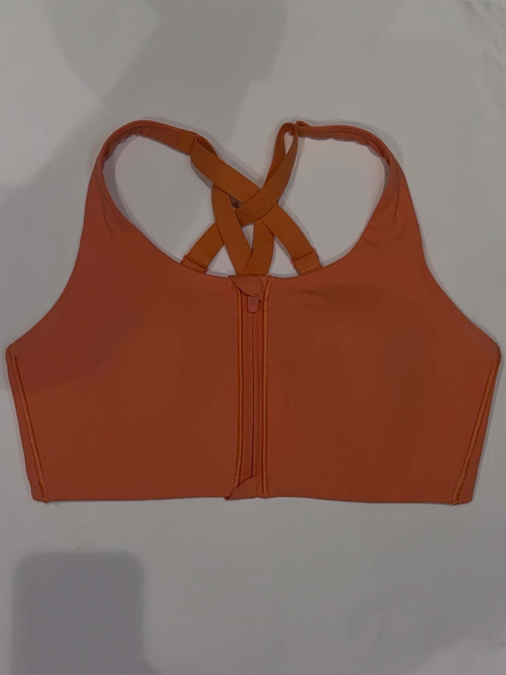 lululemon high energy  Front-Zip Crisscross Sports Bra - Orange